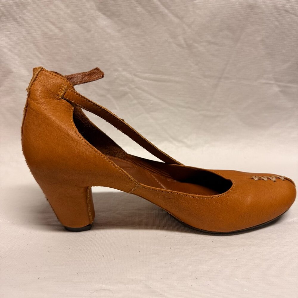 Sergio Tomani Ingrid Naranja Leather Ankle Strap Heels - Size EU 37 - Picture 5 of 14